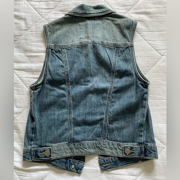 Distressed denim vest - Picture 2 of 4